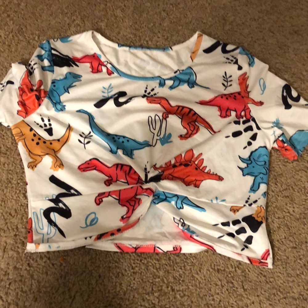 Dino cross cropped top